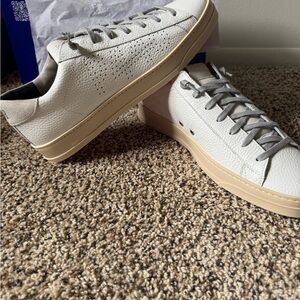 Men's White Leather Sneakers